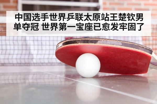 中国选手世界乒联太原站王楚钦男单夺冠 世界第一宝座已愈发牢固了